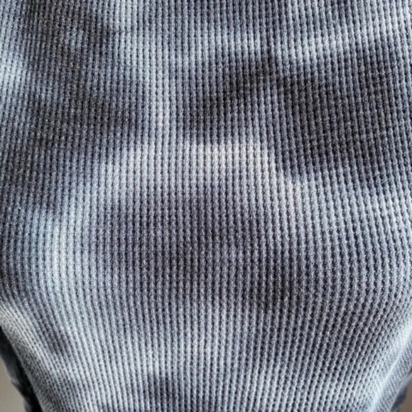 Anthropologie Maeve Ainsley Waffle Knit Turtleneck Size Tie Dye Blue - Picture 4 of 5